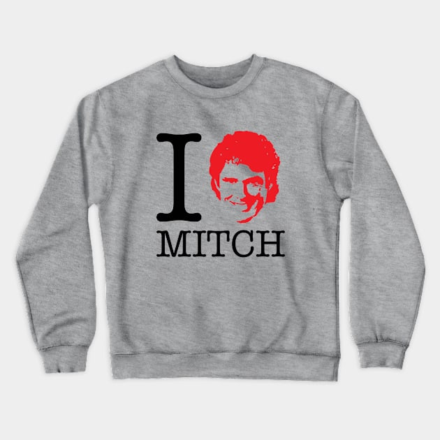 I Heart Mitch Baywatch David Hasselhoff Crewneck Sweatshirt by Rebus28